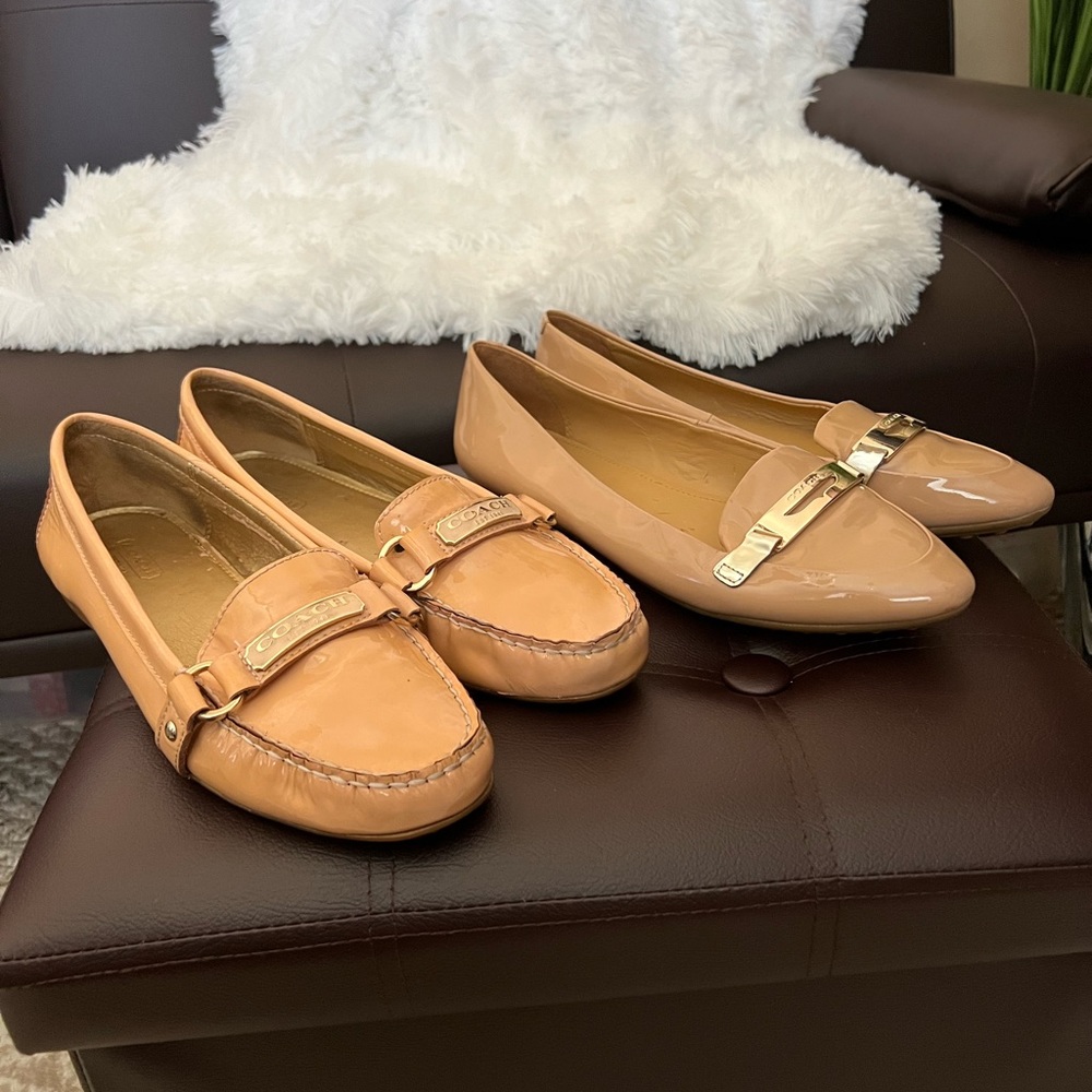 2 pairs of Coach Loafers- size 9